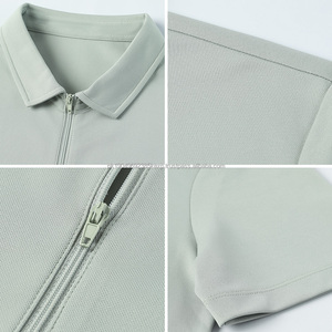 Camisetas Polo Lisas con Logotipo Personalizado, Camisetas Polo de Manga Corta de Lujo con Cierre y Dobladillo Asimétrico, Elásticas en 4 Direcciones, de Alta Calidad para Hombre - Product Image 2