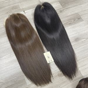 วิกผมดิบจากเวียดนามไม่มีกาวผมแท้สีดำตรงจากธรรมชาติมาใหม่สำหรับสวิสเอชดีวิกผมลูกไม้ด้านหน้า - Product Image 6