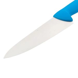 Cuchillos de Cocina Ergonómicos Azules con Mango Ergonómico, Hoja Plateada en Punta, Protector de Dedos y Borde Liso para Cortar Verduras y Alimentos - Product Image 2