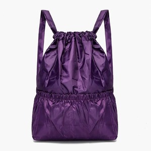 Sac à dos tendance en nylon avec cadre externe et cordon de serrage, imprimé floral, imperméable, 30-40L, léger et portable - Product Image 1