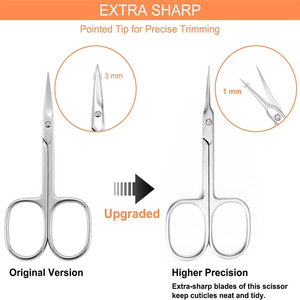 Tijeras para Cutículas de Acero Inoxidable Rectas de Alta Precisión, con Punta Afilada, Orificio Cuadrado, Ligeras, Duraderas, para el Cuidado de las Uñas - Product Image 5
