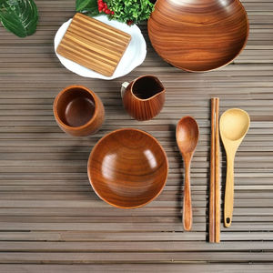 ชุดถ้วยชามไม้ไผ่ธรรมชาติแบบยั่งยืนปรับแต่งได้ OEM ODM - Product Image 1