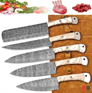 Wholesale LEGACY BLADES Hand Forged Damascus Steel Chef <b>Knife</b> <b>Set</b> 5 Piece Razor <b>Sharp</b> Resin Handles Ambidextrous Kitchen <b>Knives</b> - Product Image 1