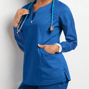 Oem 100% Cotton Custom Logo Hospital Uniform Nursing Scrubs Suit Sets Doctor Scrubs Uniform Unisex Medical Scrubs Woven Fabric - Product Image 5