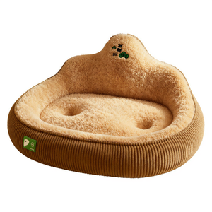 Coussin de couchage chaud d'hiver pour chien et chat, en polaire Sherpa douce, avec dossier haut, orthopédique, pour chiots et petits chiens - Product Image 1