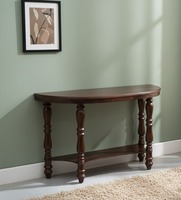 Console élégante en bois massif avec finition lisse pour l'entrée, le couloir, le salon et la présentation décorative