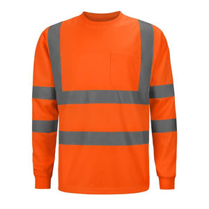Camisetas de Seguridad Reflectantes para Construcción, Camisetas de Trabajo de Alta Visibilidad para Hombre, Camisetas de Manga Larga con Logotipo Personalizado - Product Image 1