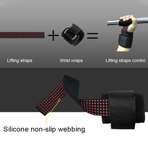 Gym Accessories Custom Logo Weight <b>Lifting</b> <b>Straps</b> Wrist Wraps Padded Neoprene Combo Powerlifting Gym Wrist <b>Straps</b> - Product Image 4