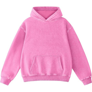 Sweat-shirt rose vif délavé à l'acide pour femme, coupe oversize, style néon vintage, en molleton, streetwear esthétique, coupe ample - Product Image 1