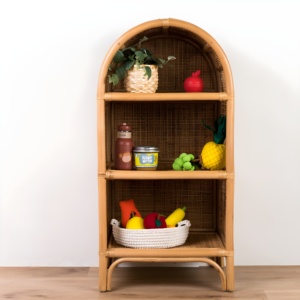 Floor Standing Rattan Shelf Pet Friendly Home Furniture Wholesale Handcrafted Living Room <b>Book</b> Storage Shelves - Product Image 3