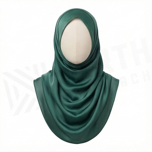 Hiyab de poliéster de color sólido para mujer, tela jersey, agradable al tacto, para uso diario, pañuelo étnico de Oriente Medio. - Product Image 6