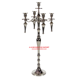Candélabres de luxe à 5 bras plaqués cuivre pour centres de table de mariage Design unique Décoration de sol pour la maison Candélabres faits à la main - Product Image 4