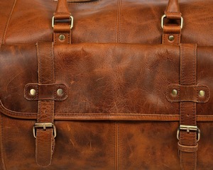 กระเป๋าเดินทางหนังแท้สไตล์วินเทจสำหรับผู้ชาย พร้อมซิปปิด - Product Image 4