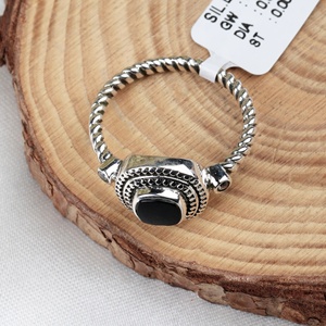 Trending Top Quality <b>Black</b> Onyx & Cubic Zirconia Gemstone 925 Solid Sterling Silver Handmade Women's <b>Ring</b> For Wholesale - Product Image 3