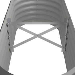 Jardinera Elevada Grande y Resistente de Acero con Recubrimiento en Polvo Gris, Macetas y Jardineras Duraderas - Product Image 5