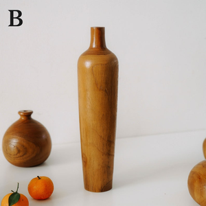 Minimalist Decor Luxury Wooden <b>Vase</b> Wooden Artwork Craftsmanship Wooden Display Piece Nature Inspired Decor Solid Wood <b>Vase</b> - Product Image 2