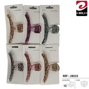 PINZAS Pinces à cheveux géométriques en plastique flexibles couleur gelée pour clips de sac - Product Image 3