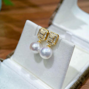 Boucles d'oreilles pendantes en argent S925 Tête de taureau pour femmes Tempérament classique Perles d'eau douce naturelles roses brillantes Boucles d'oreilles transparentes - Product Image 2