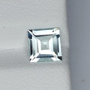 Piedra preciosa suelta de aguamarina natural en forma cuadrada, piedra de berilo azul para la fabricación de joyas, anillo, colgante, cristal. - Product Image 2