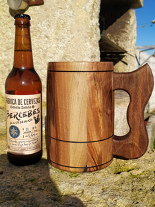 Tasse en bois artisanale moderne et durable pour café, thé, camping - Product Image 1