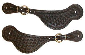 Correas de Cuero Personalizables Estilo Western, Bandas Negras para Montar a Caballo, Accesorios Duraderos para Espuelas de Vaquero, Entrenamiento de Caballos - Product Image 3