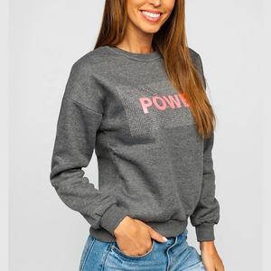 Sudadera de Forro Polar con Cuello Redondo y Bordado Frontal Personalizado OEM para Mujer, Transpirable, Estilo Urbano, Informal, para Primavera, Verano, Otoño e Invierno - Product Image 2
