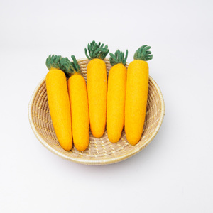 Felt & Yarn Wool Easter Carrot-Handmade Child-Friendly Easter Basket & Table Decor - Product Image 4