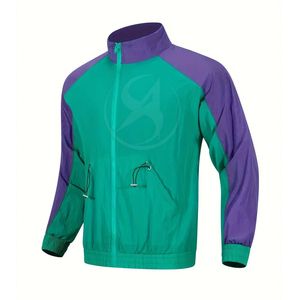 Adjustable New Arrival <b>Men</b> Breathable Windbreaker <b>Jacket</b> And Zipper Long Sleeved Custom Design Best Price Windbreaker <b>Jackets</b> - Product Image 2