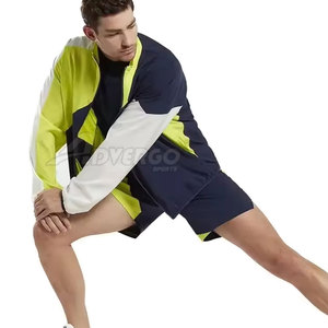 Solid Color <b>Men</b> Windbreaker <b>Shorts</b> <b>Set</b> Sports Wear <b>Men</b> Windbreaker <b>Shorts</b> <b>Set</b> Wholesale Breathable <b>Men</b> Windbreaker <b>Shorts</b> <b>Set</b> - Product Image 2