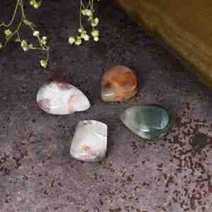 Cabochon de Lodolite Naturelle Multicolore en Gros, Forme Libre, Pierre Semi-Précieuse, Quartz Scénique pour la Fabrication de Bijoux - Product Image 3