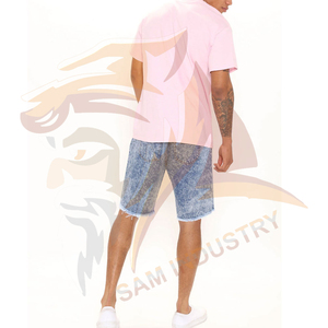 Shorts de Mezclilla de Cintura Alta, Corte Recto y Holgado, 100% Algodón, Transpirables, Estilo Hip Hop Vintage, Personalizados - Product Image 4