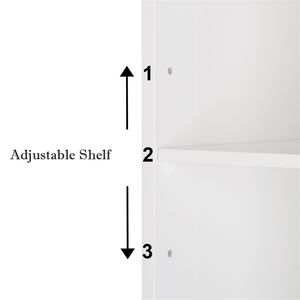 Specchio da Bagno a LED Bianco con Porta Singola, Forma Rettangolare, Illuminato, Montaggio a Parete, con Mensola, Classificazione IP44 - Product Image 5