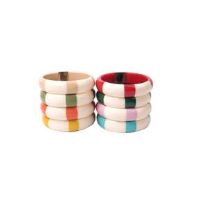 Trendy High Quality Geometric Resin Acrylic <b>Bangle</b> <b>Bracelets</b> Handmade With Yellow Black Stripe Classic Unisex <b>Bracelets</b> Woman - Product Image 6