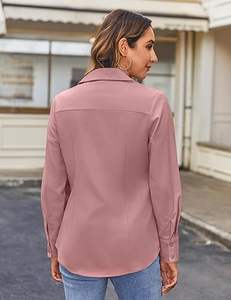 เสื้อเชิ้ตผู้หญิงสไตล์เกาหลี แขนสั้น ทรงปกติ ผ้าฝ้าย ปักลาย ติดกระดุม ลำลอง |   ผู้ผลิตแบบ OEM - Product Image 2