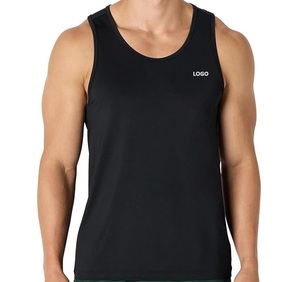 Custom <b>Men</b> Tank Top Plus Size Quick Dry Breathable Knitted Sleeveless Sports <b>Vest</b> Gym Workout Wear - Product Image 1