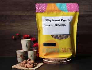 Snack nutritionnel spécial biologique du Vietnam en gros, noix de cajou grillées premium, beurrées et salées, 500g avec emballage à fermeture éclair - Product Image 4