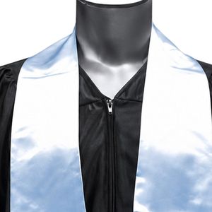 Étole de graduation en satin pour homme Jack & Jill avec lettres d'organisation, bleu clair, pour cérémonies et événements, vente en gros - Product Image 2