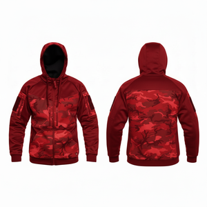 Whole Sale Custom Waterproof Hooded Softshell Jacket Windproof Warm Outdoor Casual Camouflage Design Full <b>Zip</b> Hoodie Jacket - Product Image 4