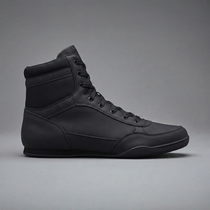 Zapatos de Boxeo para Hombre y Mujer, Ligeros, de Caña Alta, Transpirables, de Cuero, con Cordones, Calzado de Entrenamiento, Suela Flexible con Agarre y Soporte, para Gimnasio - Product Image 1