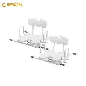 Adjustable Aluminum White Rotating Shower <b>Chair</b> - Product Image 3