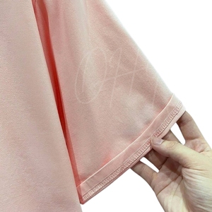 เสื้อยืดคอตตอนโอเวอร์ไซส์พรีเมียมสำหรับผู้ชาย สีชมพูพาสเทล ระบายอากาศได้ดี ลายมัดย้อม สไตล์มินิมอล แขนสั้น คอกลม (320 กรัม) - Product Image 5