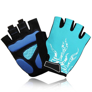 TRIMPO SPORTS Unisex Half <b>Finger</b> PU Gym Gloves Black Red Lightweight Padded Breathable Adjustable Wrist <b>Strap</b> for Weight Fitness - Product Image 6