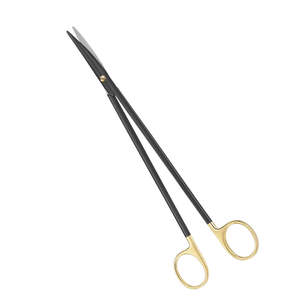 Tijeras Metzenbaum de 14 cm, Doradas y Negras, Acero Inoxidable de Grado Médico, para Disección de Tejidos, Instrumentos Quirúrgicos Duraderos - Product Image 4