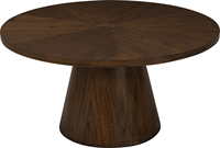 Mesa de Comedor Redonda de Madera Maciza Resistente Nesthouz para 4 Personas, Estilo Moderno Nogal, Mueble para el Hogar Modelo 144118 para Comedor