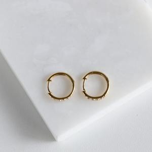 Pendientes de Aro Minimalistas de Oro Amarillo Sólido de 14K con Diamante Cultivado en Laboratorio de 0.30ct, Joyería Elegante para Uso Diario, Regalo para Fiestas - Product Image 2