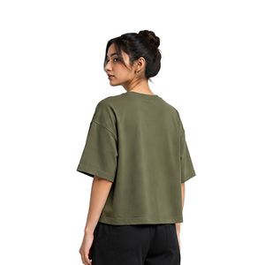 Custom Womens Boxy T Shirts Premium Cotton Oversized Short Sleeve Streetwear Tee Private Label OEM ODM Wholesale Clothing Womens - Product Image 2