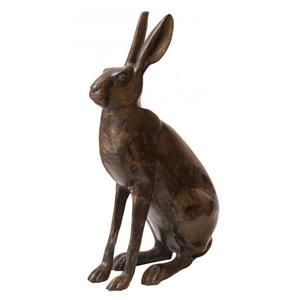 Garden Decorative Bronze Welcome Hare Statue Metal Crafts Hand Casted Antique <b>Large</b> Ears Bunnies Rabbit Easter Decoration - Product Image 2