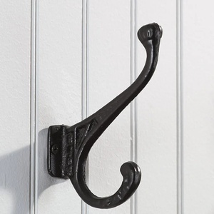 Rustic Bronze Finish Dual Arm <b>Wall</b> <b>Hook</b> Classic Metal Hardware for Mudroom & Bedroom Traditional Decorative Hat Hanger <b>Racks</b> - Product Image 5