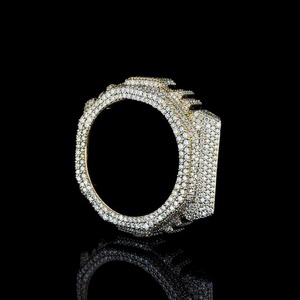 Kit de modification de montre en métal octogonal avec boîtier doré à pointes et lunette en moissanite pour GA2100 - Product Image 2
