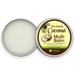 Baume multi-usages aux aiguilles de pin Natinda 15g, crème hydratante pour le visage, les lèvres et le corps, formule à base de plantes pour femmes - Product Image 3